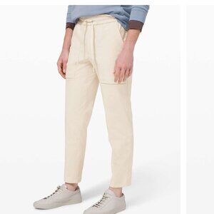 Lululemon Bowline Pant 30" *Utilitech White Opal cream white tan m medium
